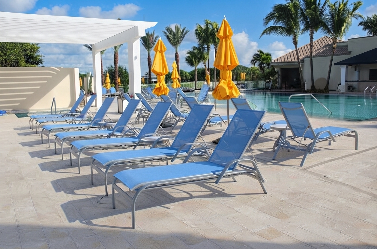 Alumatech outdoor chaise lounge and patio furniture